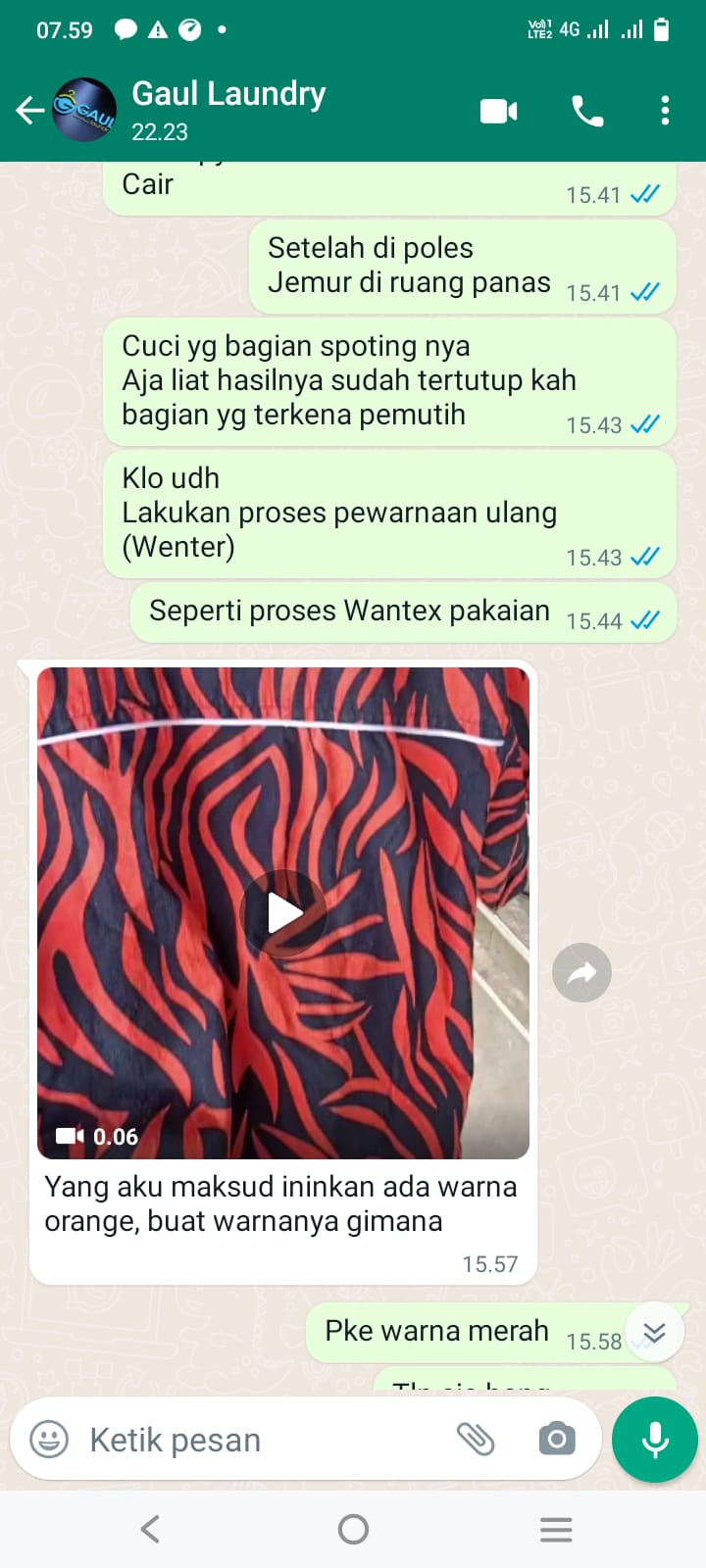 Jasa Wantex Baju Dan Celana Anti Luntur  Bandar Lampung