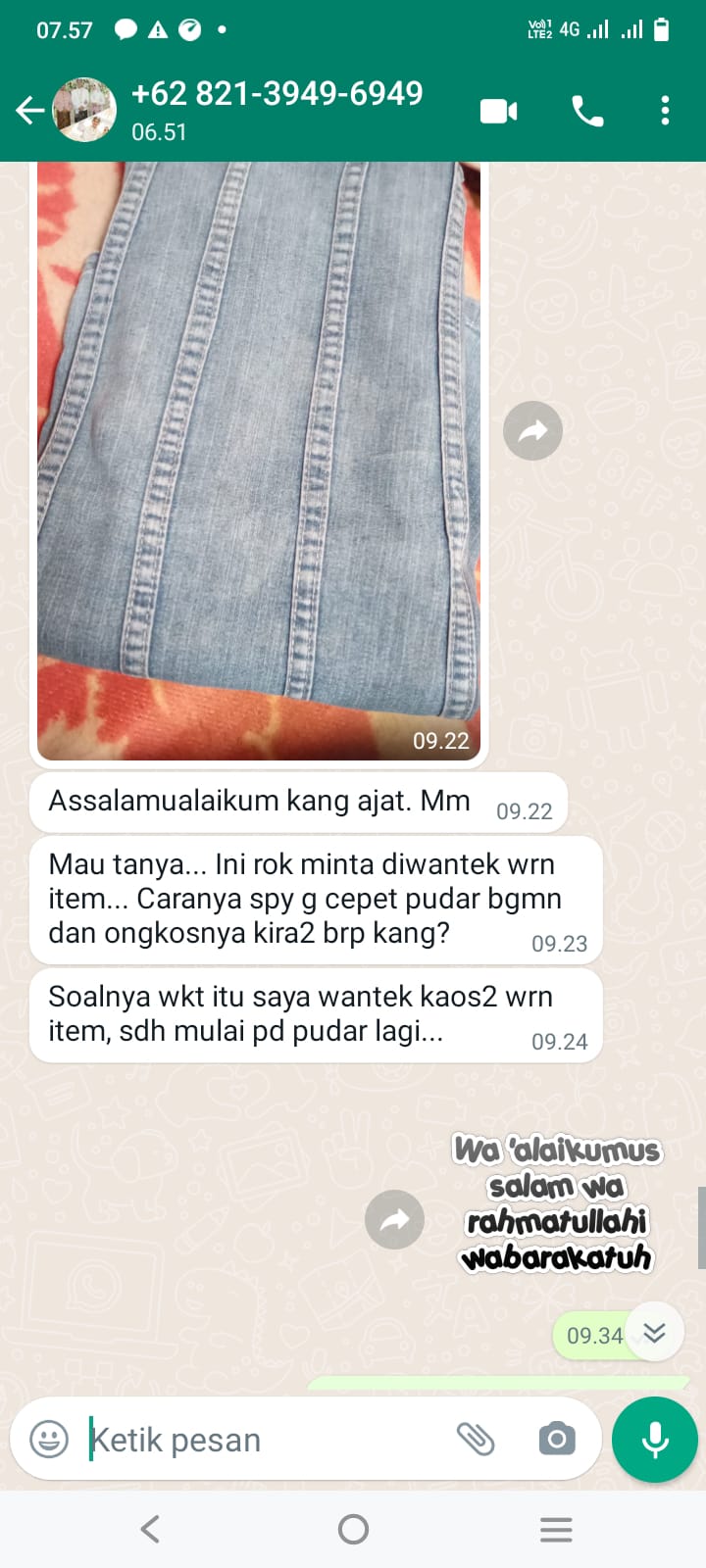 Jasa Wantex Baju Dan Celana Murah  Tanjung Pinang
